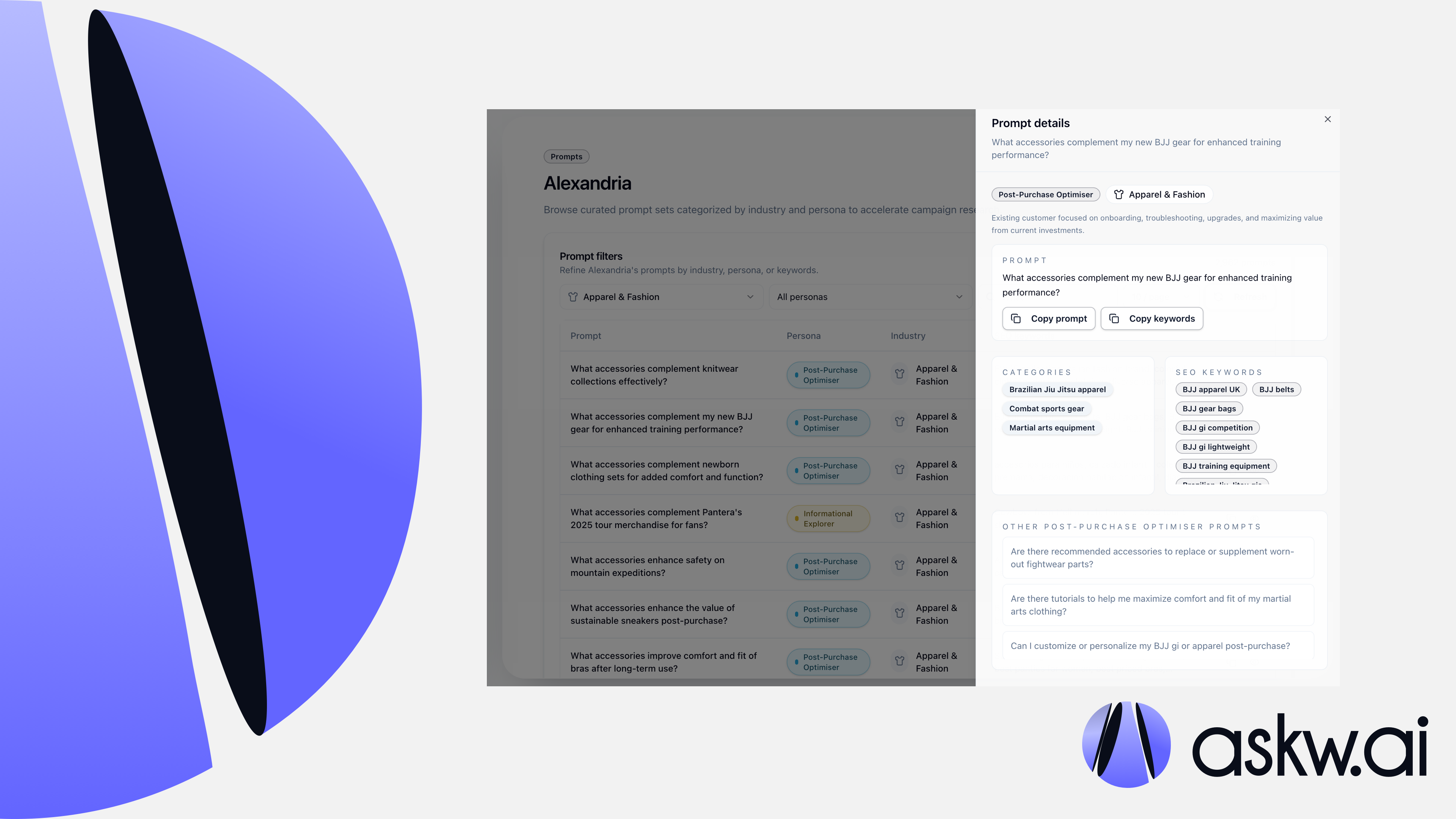 Alexandria library dashboard